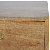 Brass Metal Slot Bedside Table