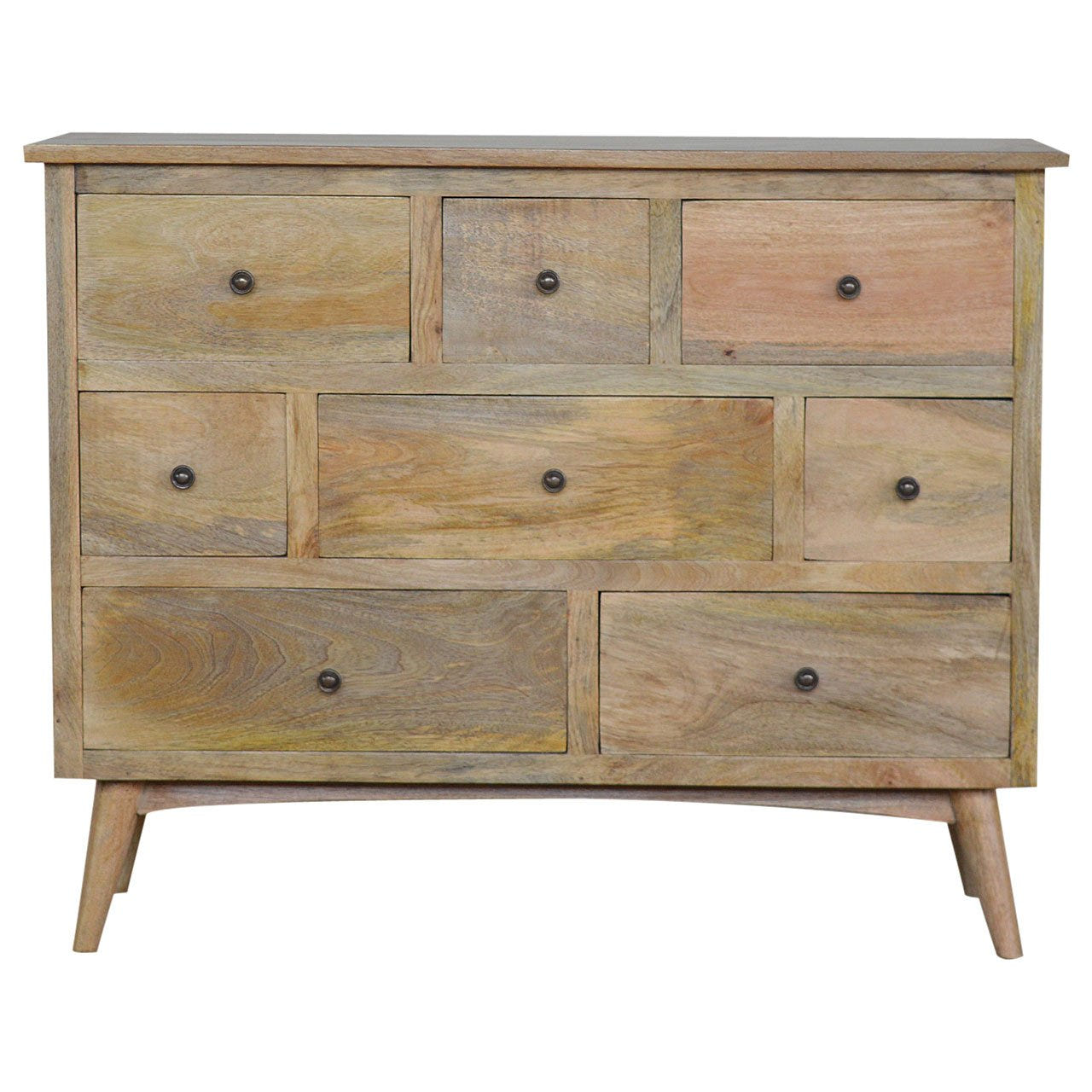 Oak-ish Solid Wood 8-Drawer Chest of Drawers