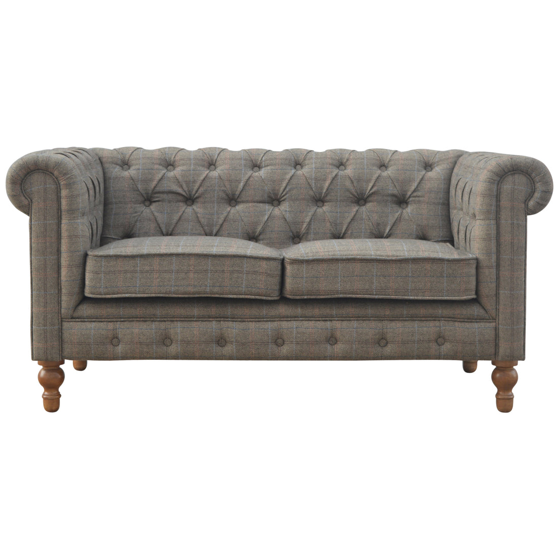 Multi Tweed 2 Seat Chesterfield Chair