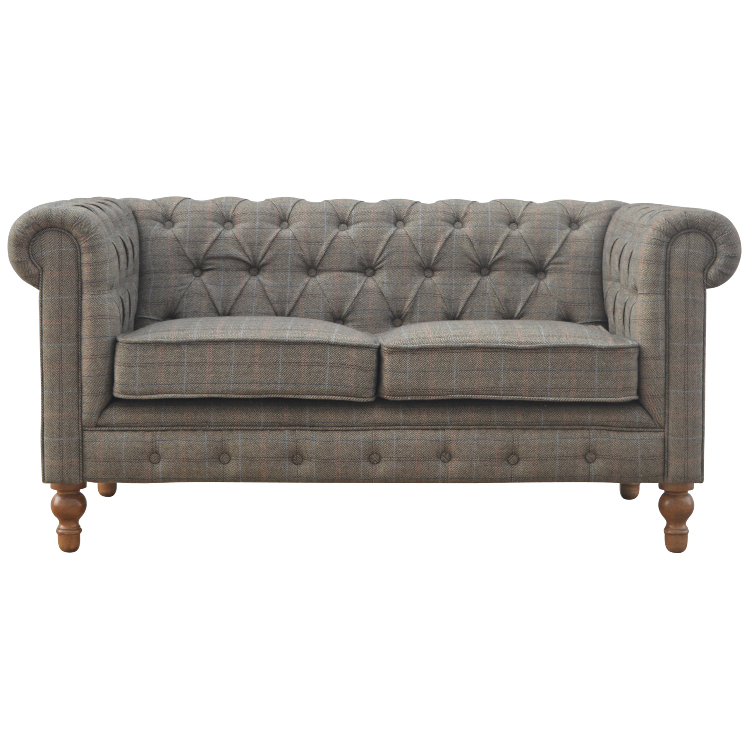 Multi Tweed 2 Seat Chesterfield Chair