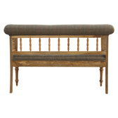 Multi Tweed Deep Button Bench | Oak-Ish
