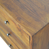 Carved Chestnut Sideboard Chest of Drawers | Hand-Carved