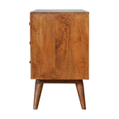 Carved Chestnut Sideboard Chest of Drawers | Hand-Carved