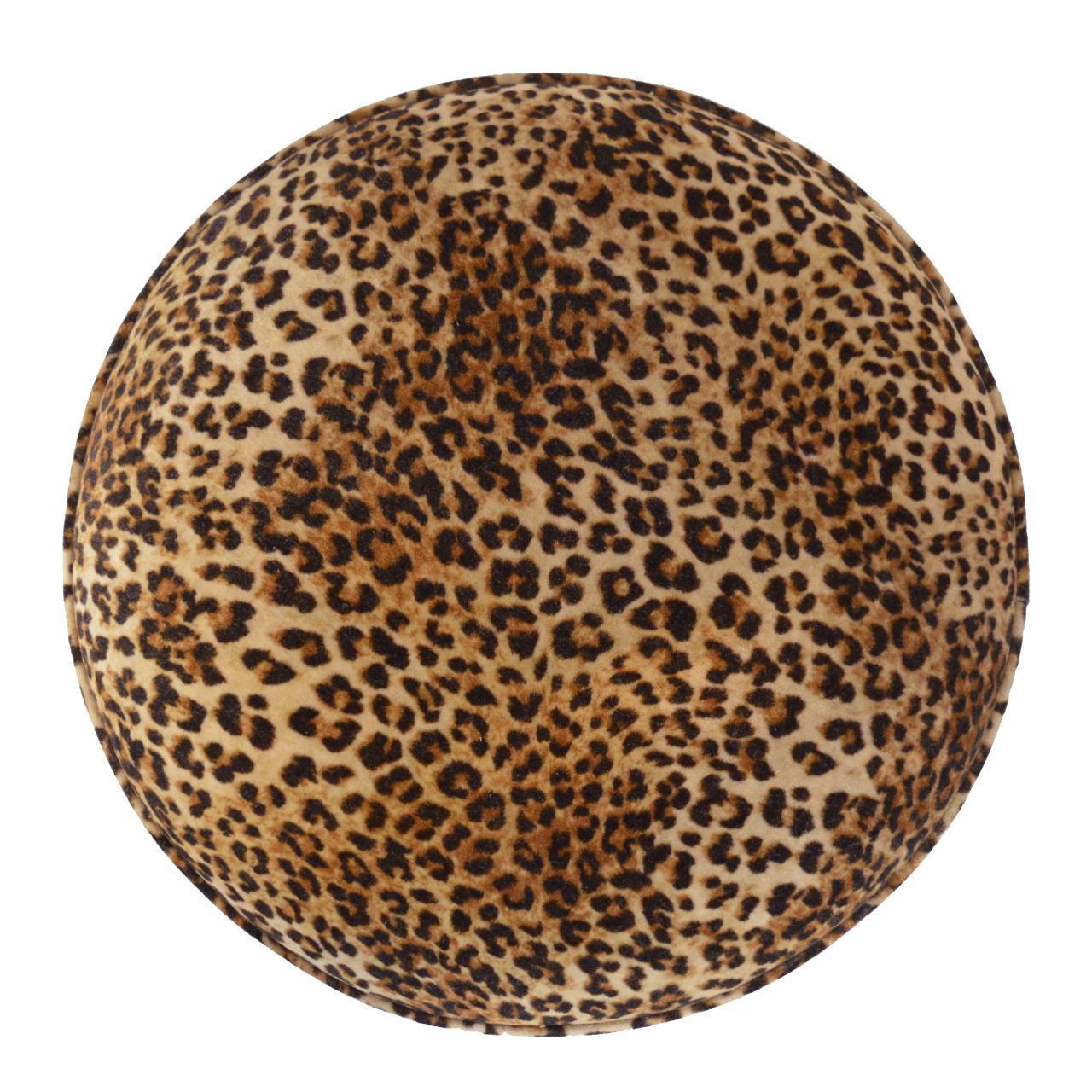 Leopard Nordic Style Footstool | Cotton Velvet