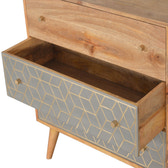 Dice Chest of Drawers | Oak Solid Mango Wood