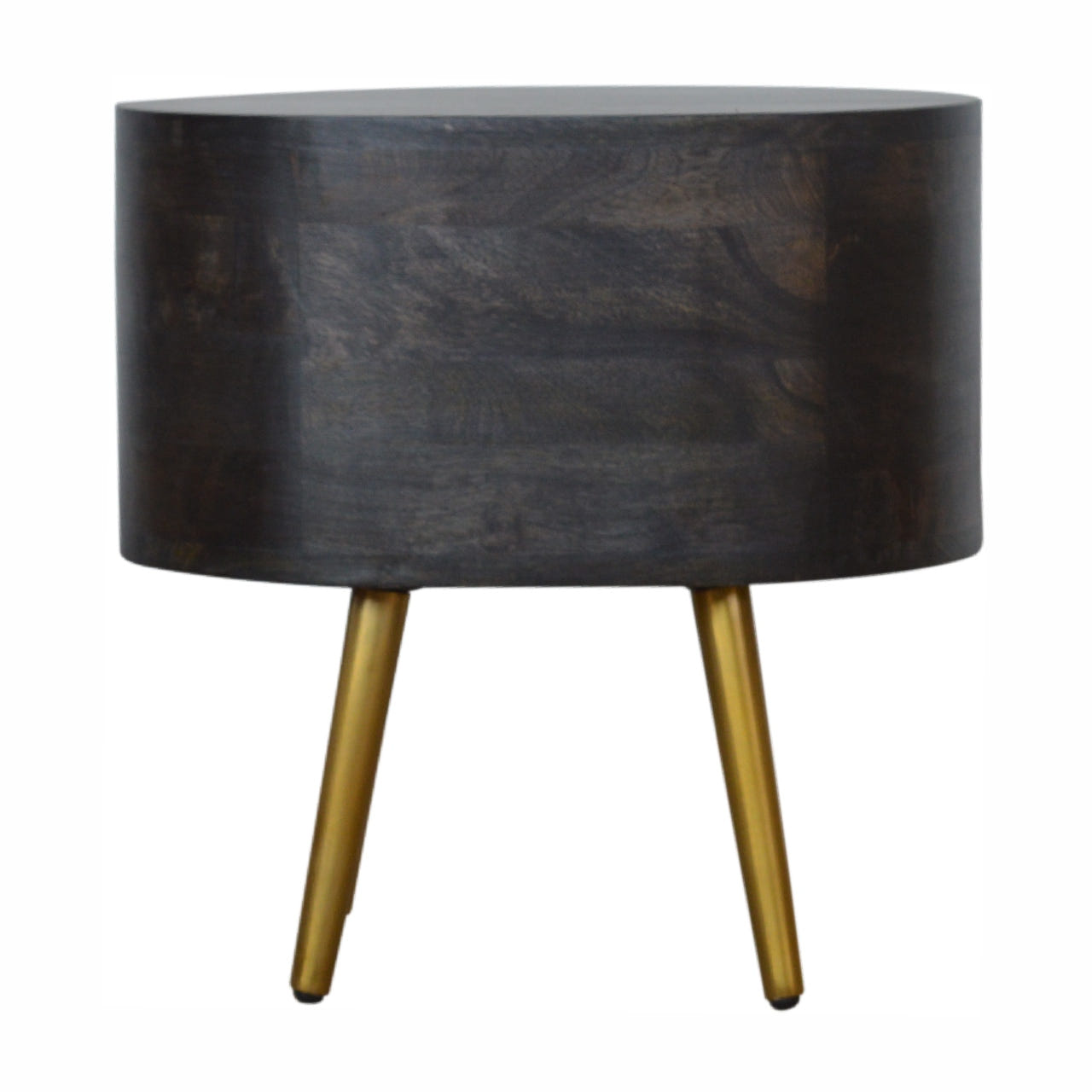 Ash Black Bedside with Brass Legs Bedside Table