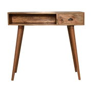 Open Slot Nordic Writing Desk | Oak-Ish Solid Mango Wood