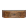 Wall Mounted Rounded Bedside Table | Oak-Ish Solid Mango Wood Wall-Mounted