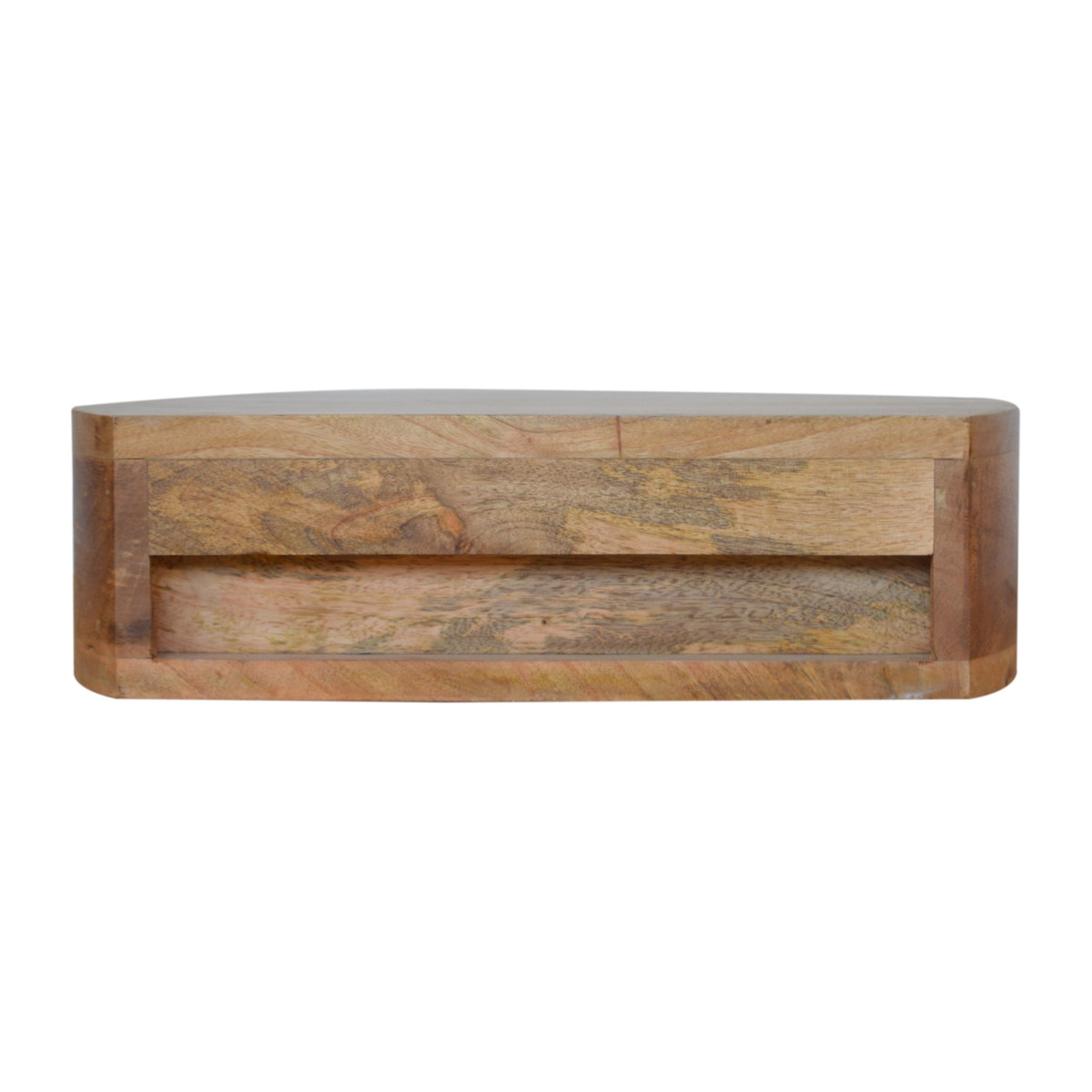 Wall Mounted Rounded Bedside Table | Oak-Ish Solid Mango Wood Wall-Mounted