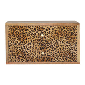 Wall Leopard Print Bedside Table
