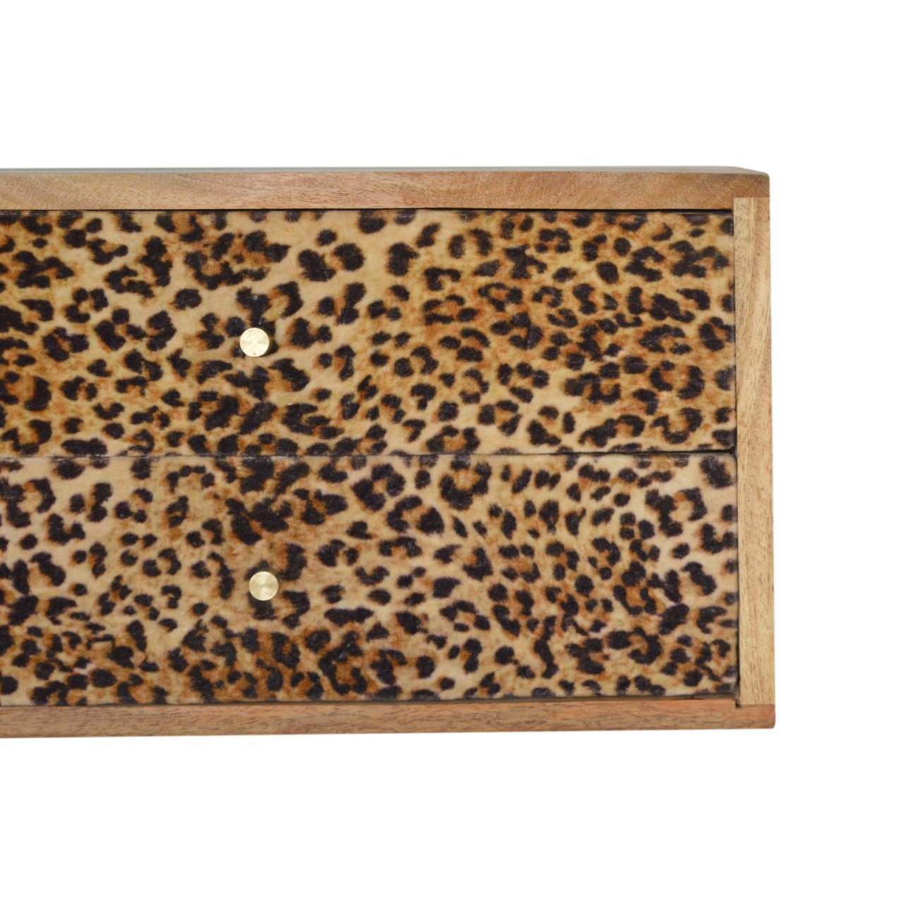 Wall Leopard Print Bedside Table