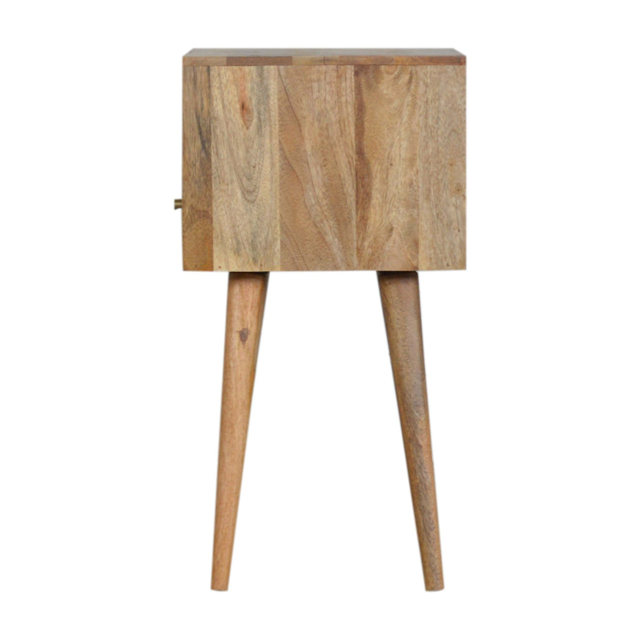 Mini Cement Chip Drawer Bedside Table | Oak-Ish Solid Mango Wood