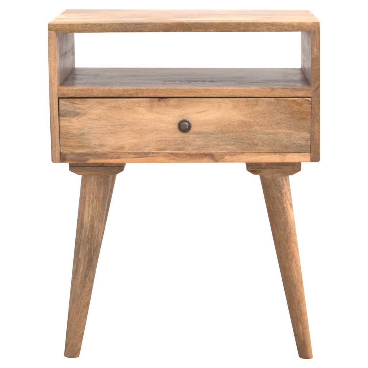 Modern Bedside with Open Slot Bedside Table | Oak Mango Wood