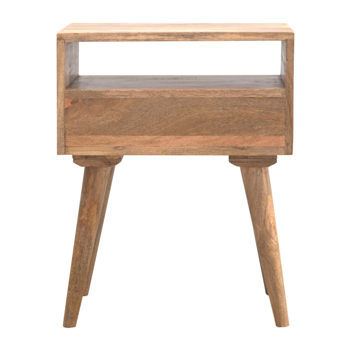 Modern Bedside with Open Slot Bedside Table | Oak Mango Wood