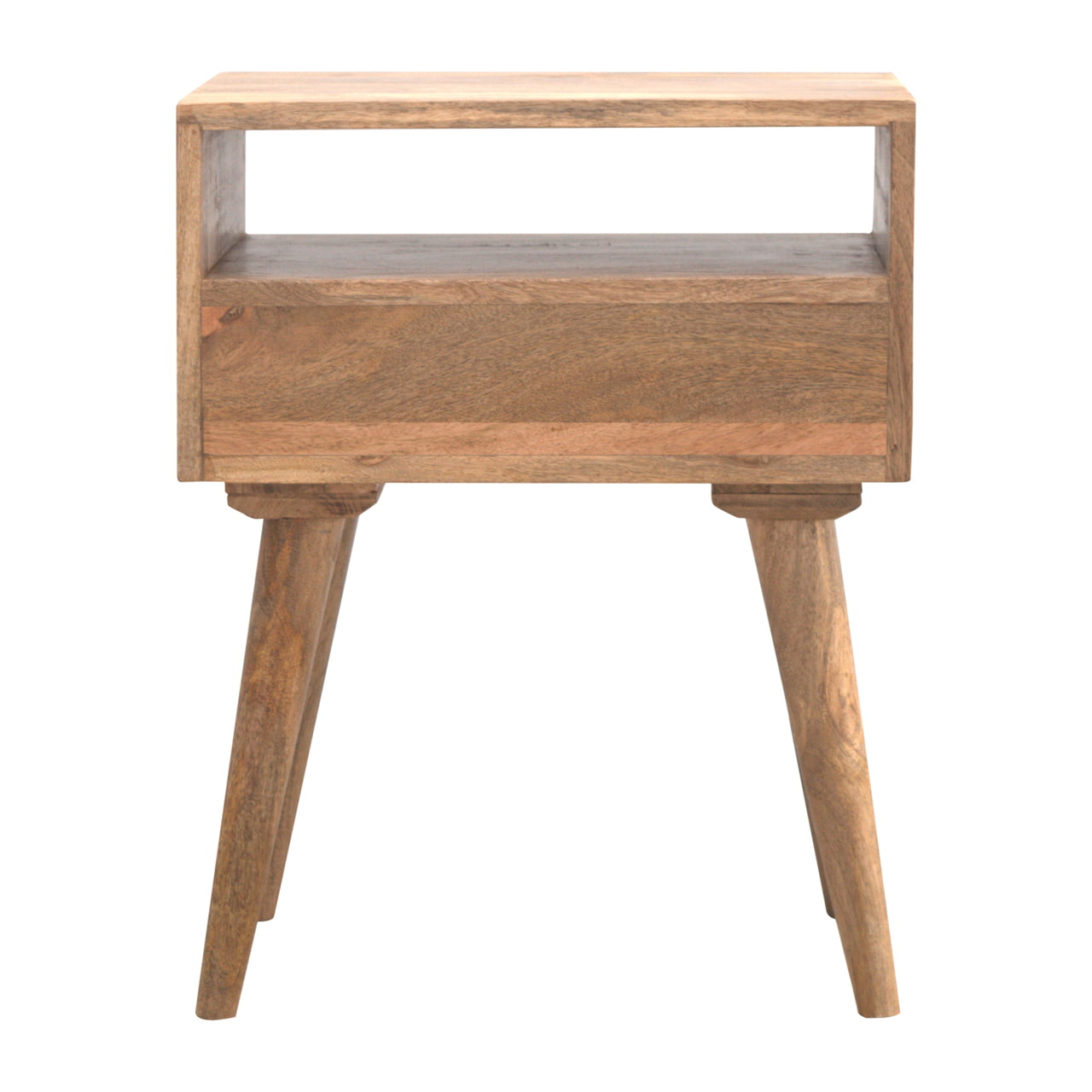 Modern Bedside with Open Slot Bedside Table | Oak Mango Wood