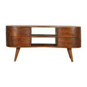 Chestnut Wave Entertainment Unit Chest of Drawers