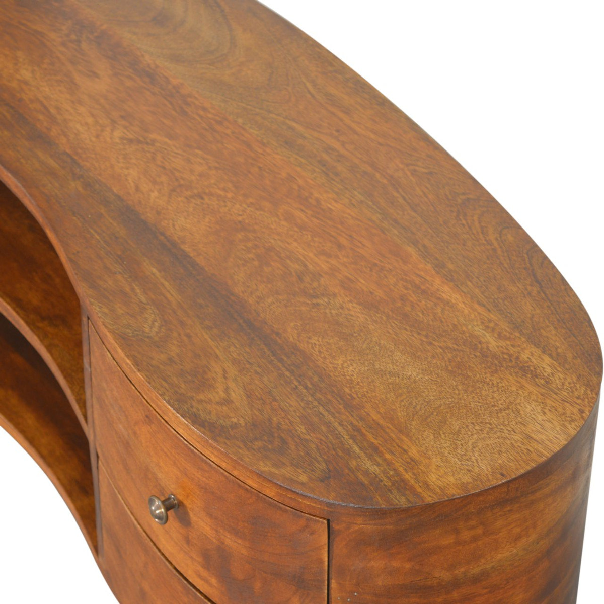 Chestnut Wave Entertainment Unit Chest of Drawers