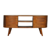 Chestnut Wave Entertainment Unit Chest of Drawers