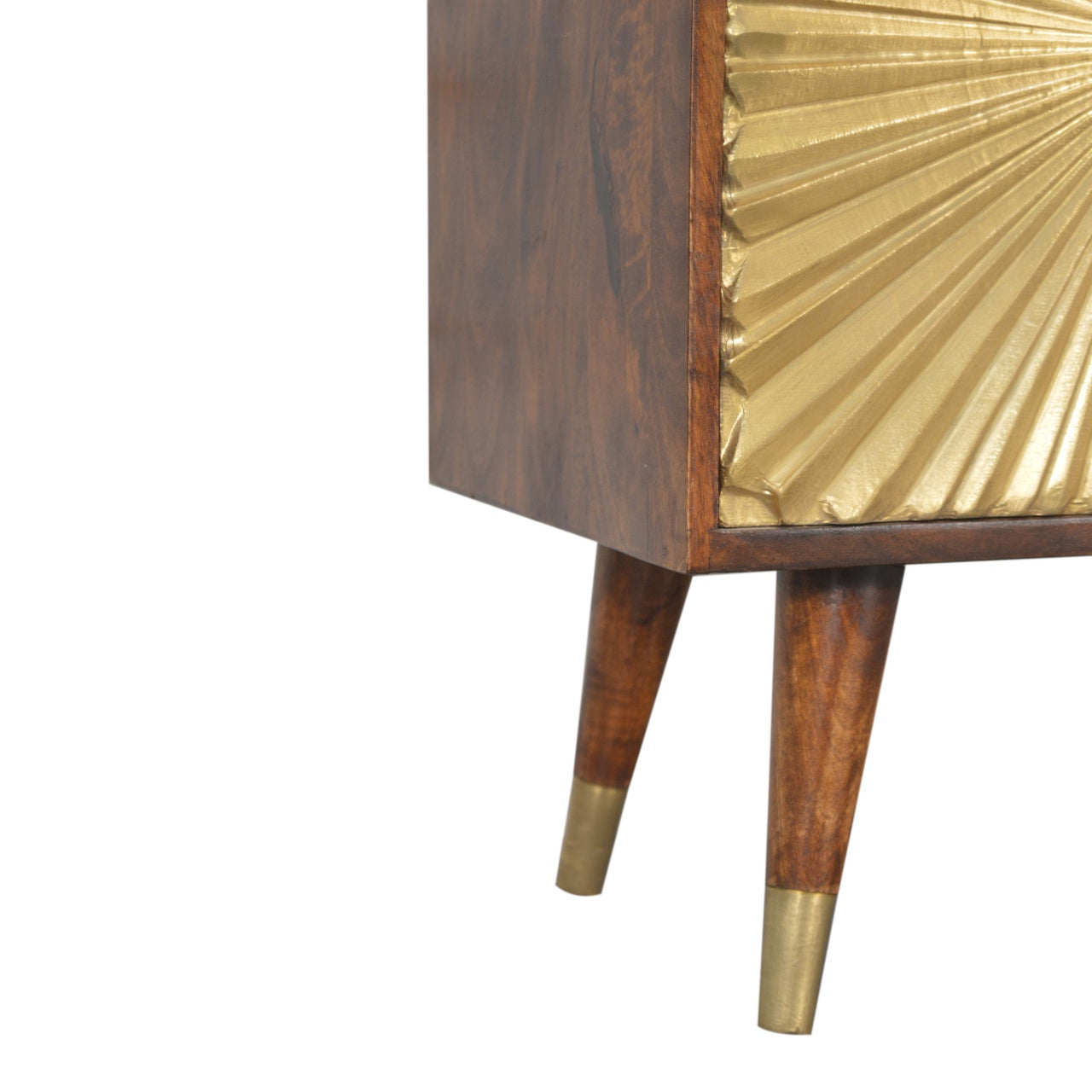 Manila Gold Sideboard Chest of Drawers | Chestnut Solid Mango Wood
