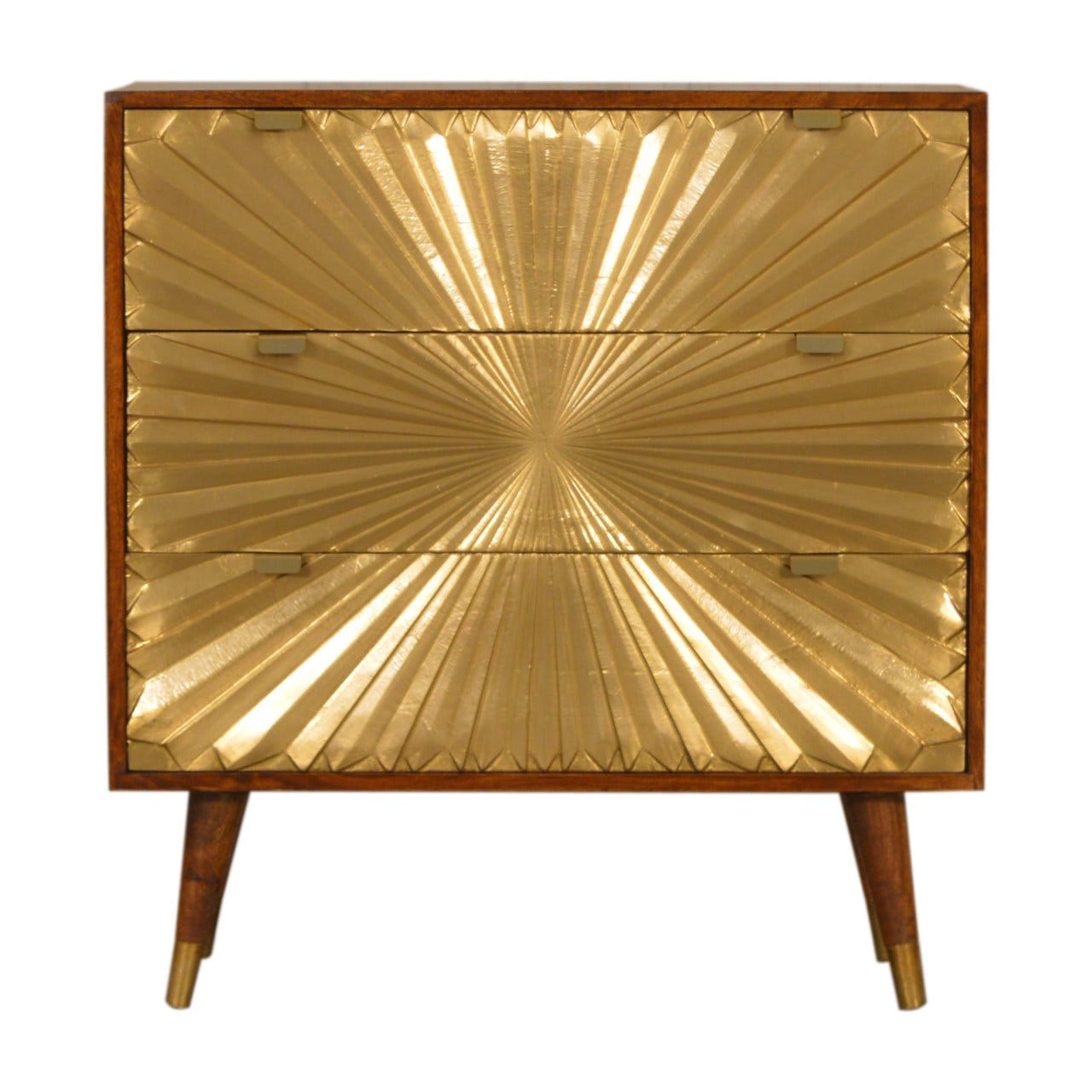 Manila Gold Chest of Drawers | Chestnut Solid Mango Wood