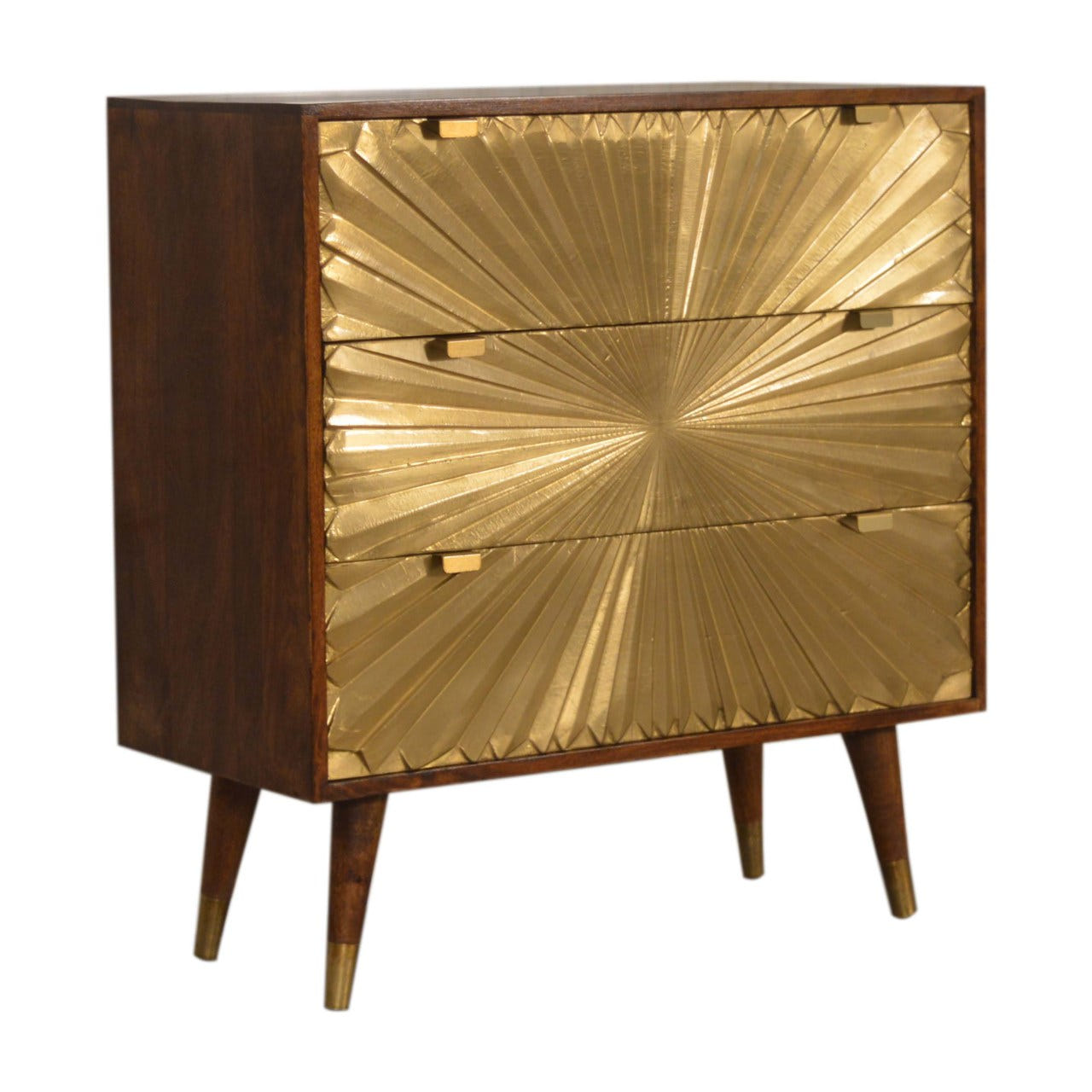 Manila Gold Chest of Drawers | Chestnut Solid Mango Wood