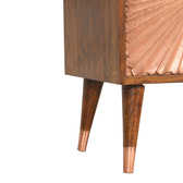 Manila Copper Bedside Table | Chestnut Mango Wood