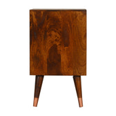 Manila Copper Bedside Table | Chestnut Mango Wood