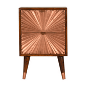 Manila Copper Bedside Table | Chestnut Mango Wood