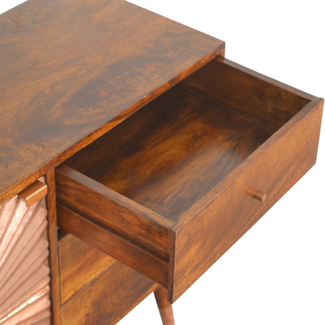 Manila Copper Sideboard Chest of Drawers | Chestnut Solid Mango Wood