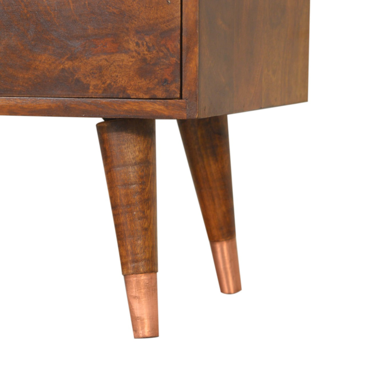Manila Copper Sideboard Chest of Drawers | Chestnut Solid Mango Wood