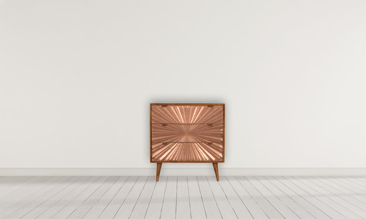 Manila Copper Chest of Drawers | Chestnut Mango Wood