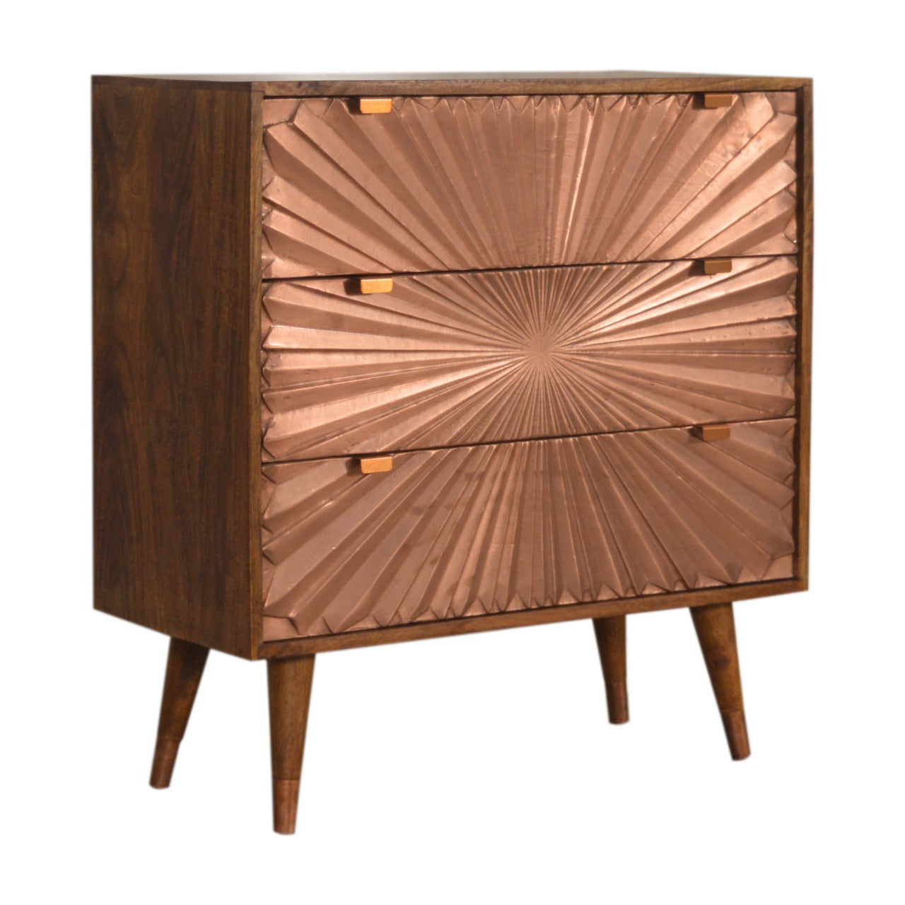 Manila Copper Chest of Drawers | Chestnut Mango Wood