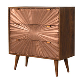 Manila Copper Chest of Drawers | Chestnut Mango Wood