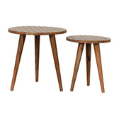 Prima Nesting Stools Footstool | Oak Mango Wood