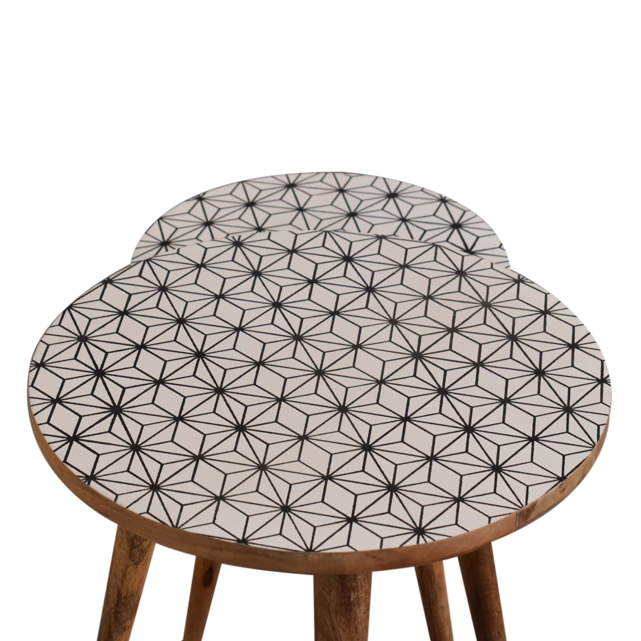 Prima Nesting Stools Footstool | Oak Mango Wood