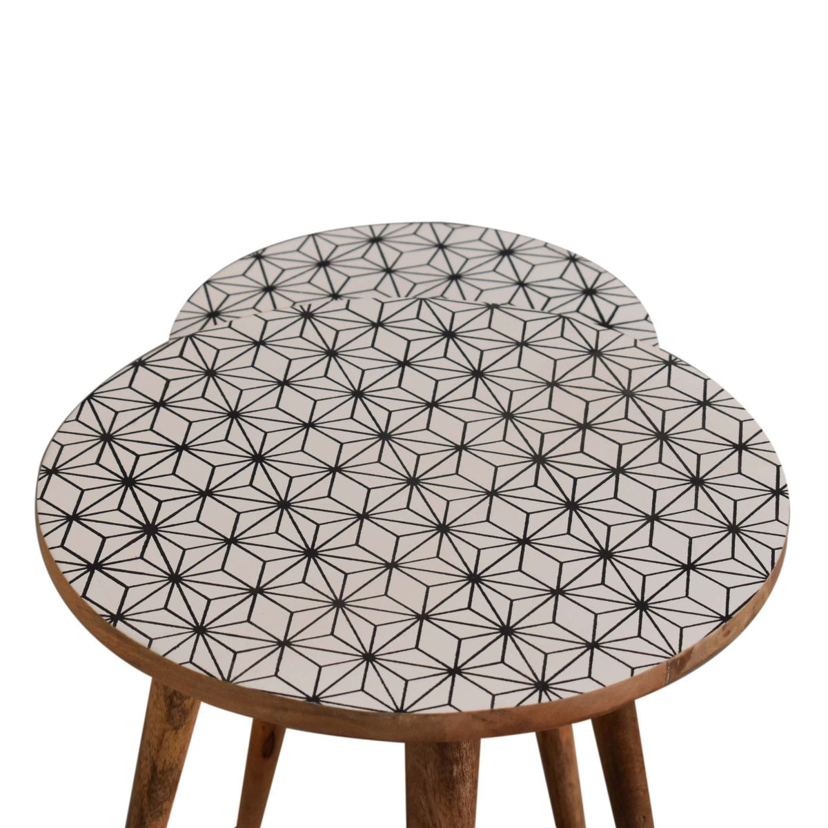 Prima Nesting Stools Footstool | Oak Mango Wood