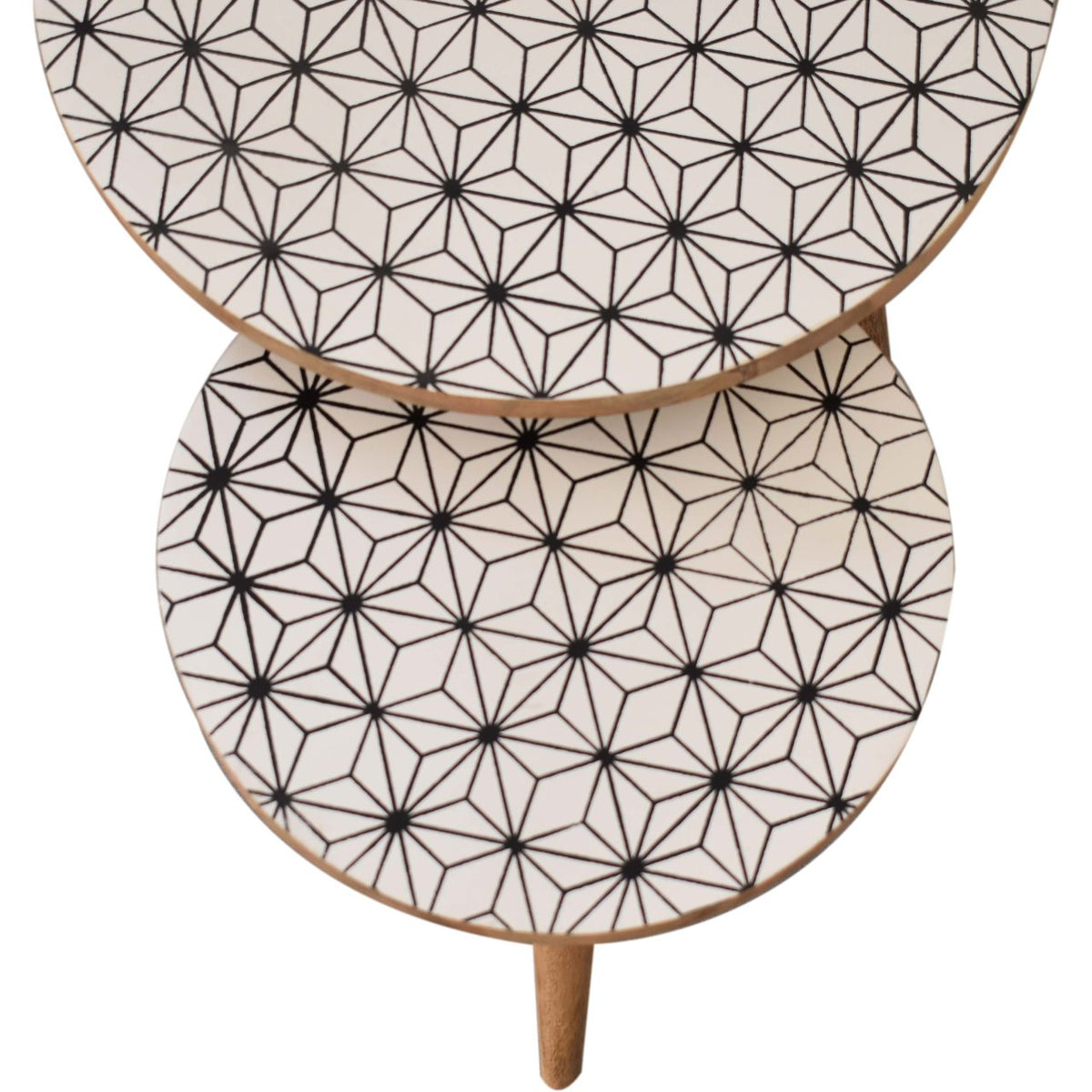 Prima Nesting Stools Footstool | Oak Mango Wood