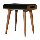 Emerald Velvet Tray Style Footstool | Cotton Velvet
