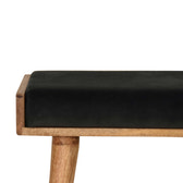 Emerald Velvet Tray Style Footstool | Cotton Velvet