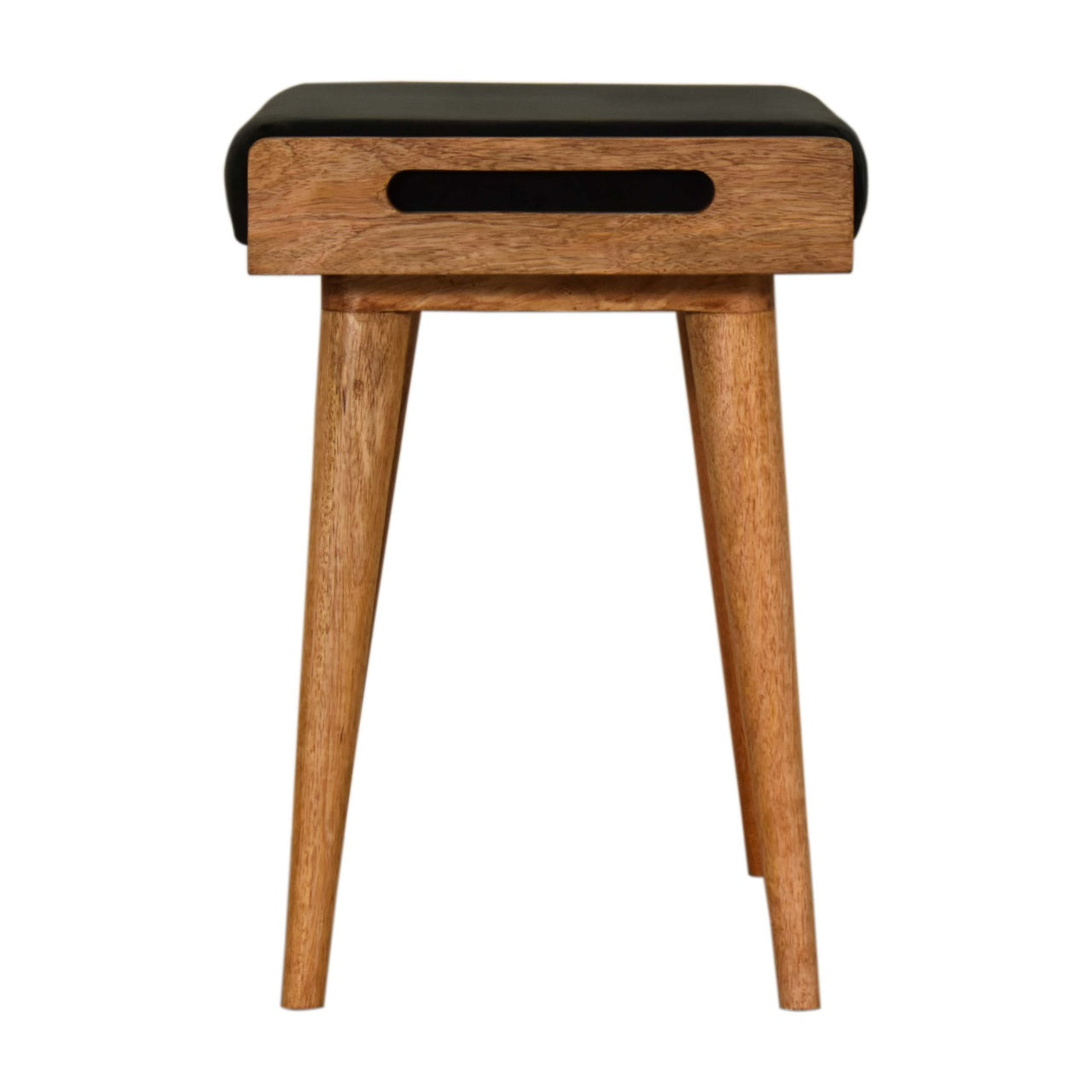 Emerald Velvet Tray Style Footstool | Cotton Velvet