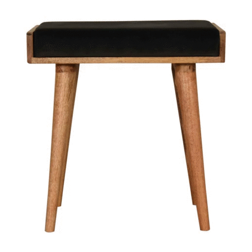 Emerald Velvet Tray Style Footstool | Cotton Velvet