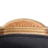 Carved Battleship Tweed Pet Bed | Hand-Carved