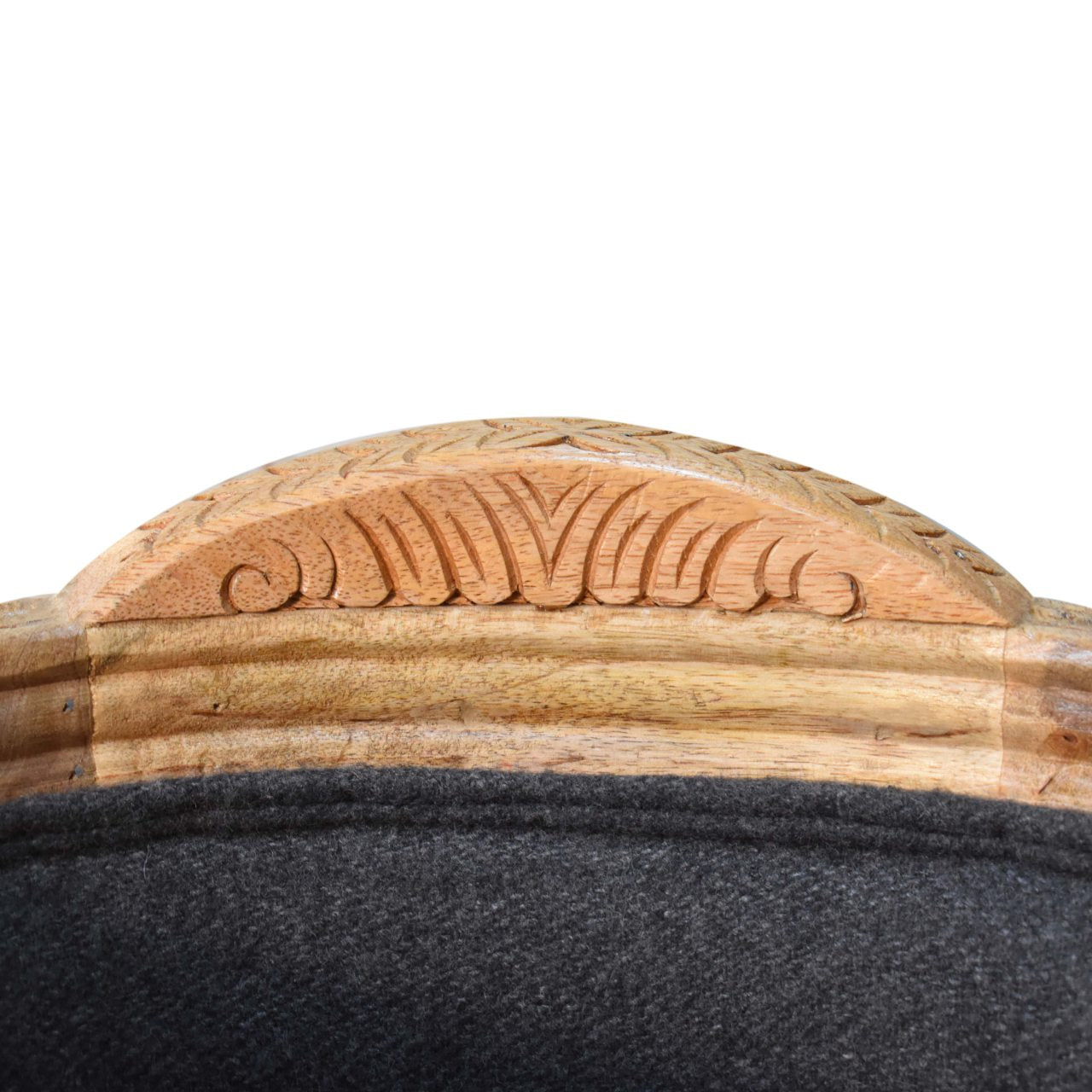 Carved Battleship Tweed Pet Bed | Hand-Carved