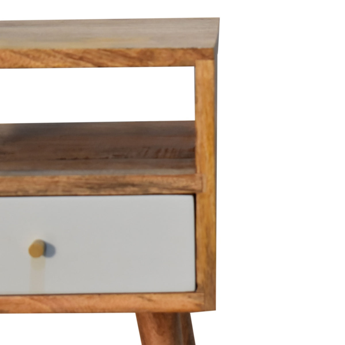 Mini Sky Blue Hand Painted Bedside Table | Oak-Ish Mango Wood