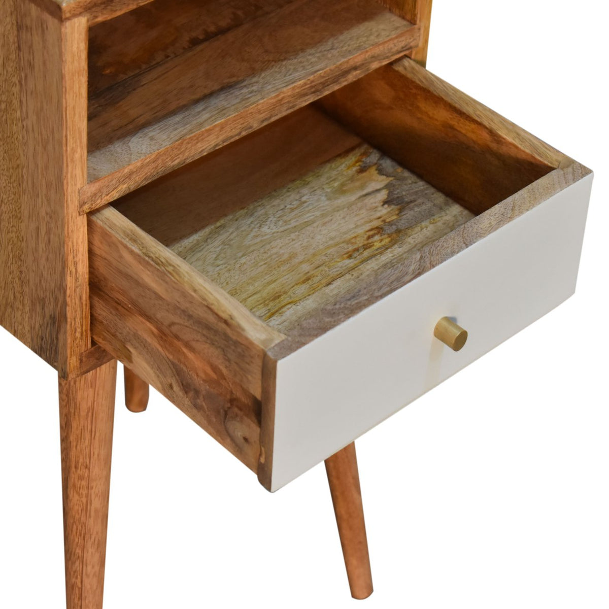 Mini Sky Blue Hand Painted Bedside Table | Oak-Ish Mango Wood