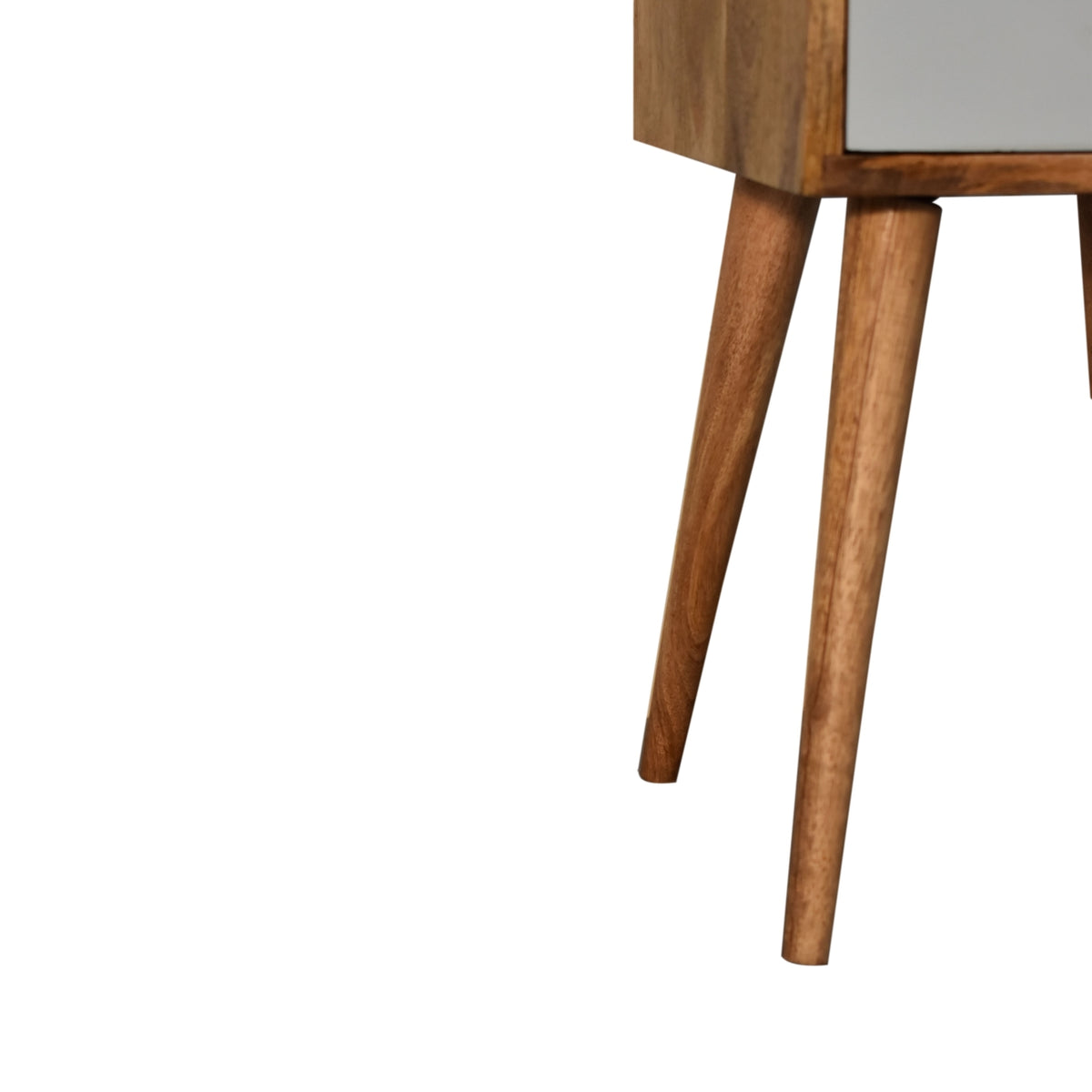 Mini Sky Blue Hand Painted Bedside Table | Oak-Ish Mango Wood