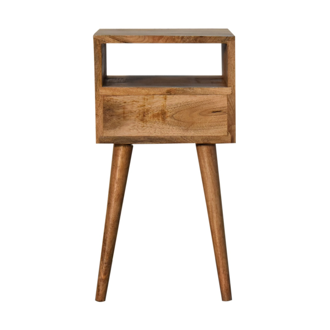 Mini Sky Blue Hand Painted Bedside Table | Oak-Ish Mango Wood