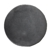 Grey Velvet Pleated Footstool | Cotton Velvet