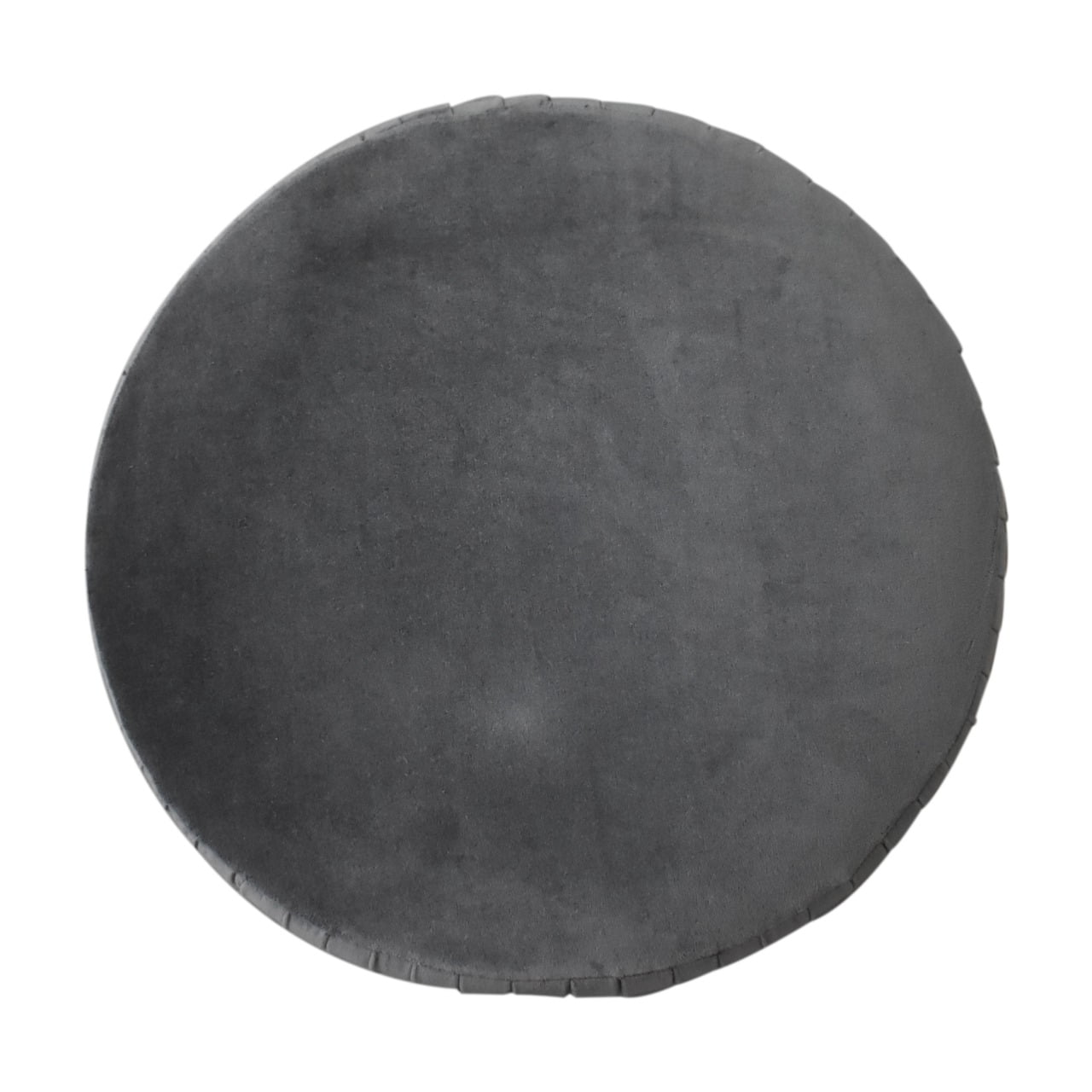 Grey Velvet Pleated Footstool | Cotton Velvet