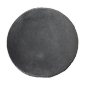 Grey Velvet Pleated Footstool | Cotton Velvet